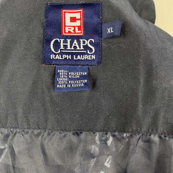 Chaps Ralph Lauren Men's Raincoat Jacket Waterproof Full Zip Navy Blue Size XL - Picture 11 of 11